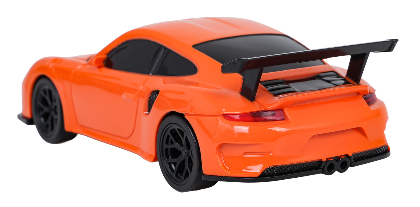 Radiovadāma drifta mašīna 1:43 (4WD, Gyro) oranža + aksesuāri, 14+