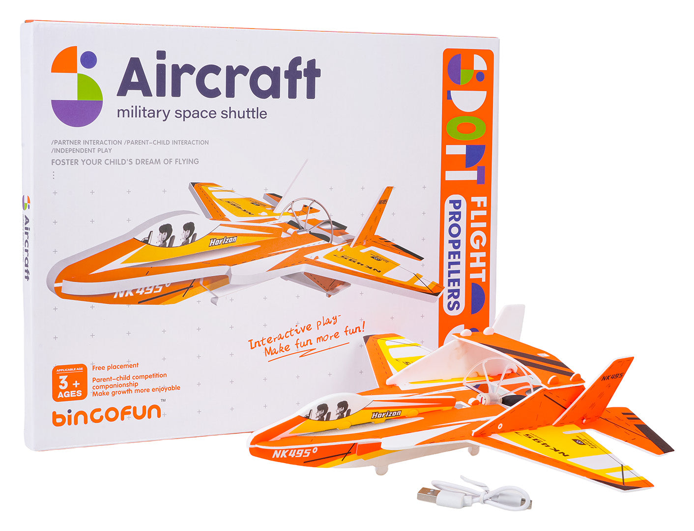 Putupolistirola lidmašīna ar dzinēju un LED apgaismojumu (USB uzlāde) 3+