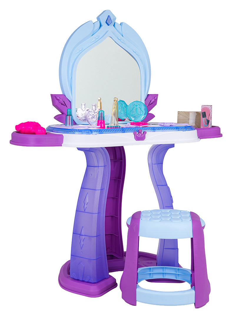 Tualetes galdiņš ar gaismām un skaņām (37 aksesuāri) + taburete, 3+