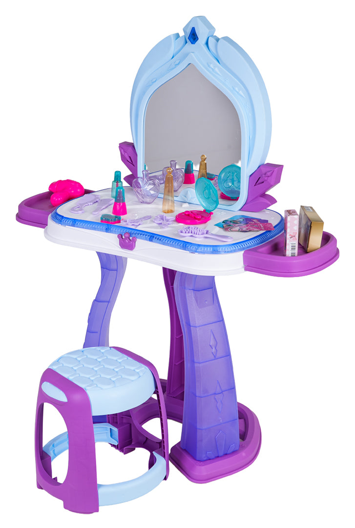 Tualetes galdiņš ar gaismām un skaņām (37 aksesuāri) + taburete, 3+