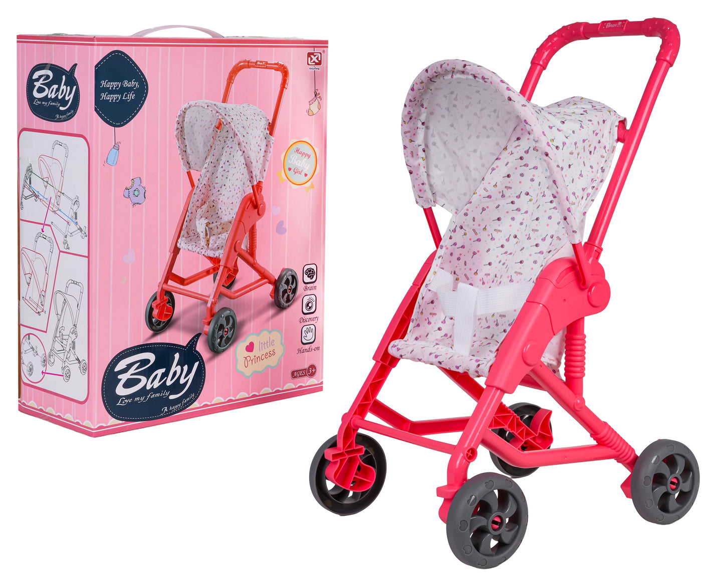 Leļļu ratiņi ar kapuci – viegli, stabili un ērti braucieniem ar mīļāko lelli