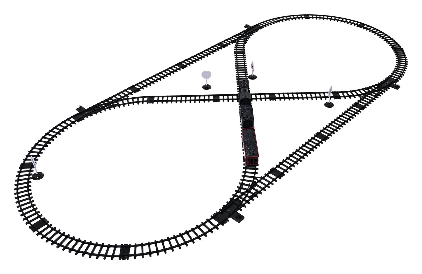 MEGA vilciens ar dūmu, gaismas un skaņas funkcijām
