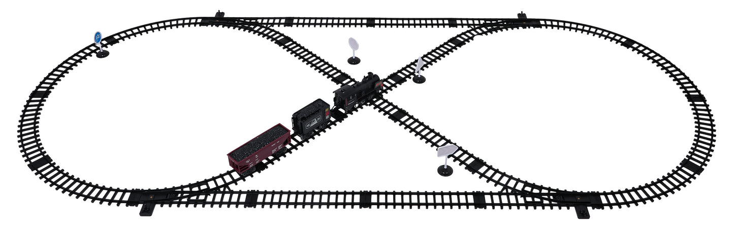 MEGA vilciens ar dūmu, gaismas un skaņas funkcijām