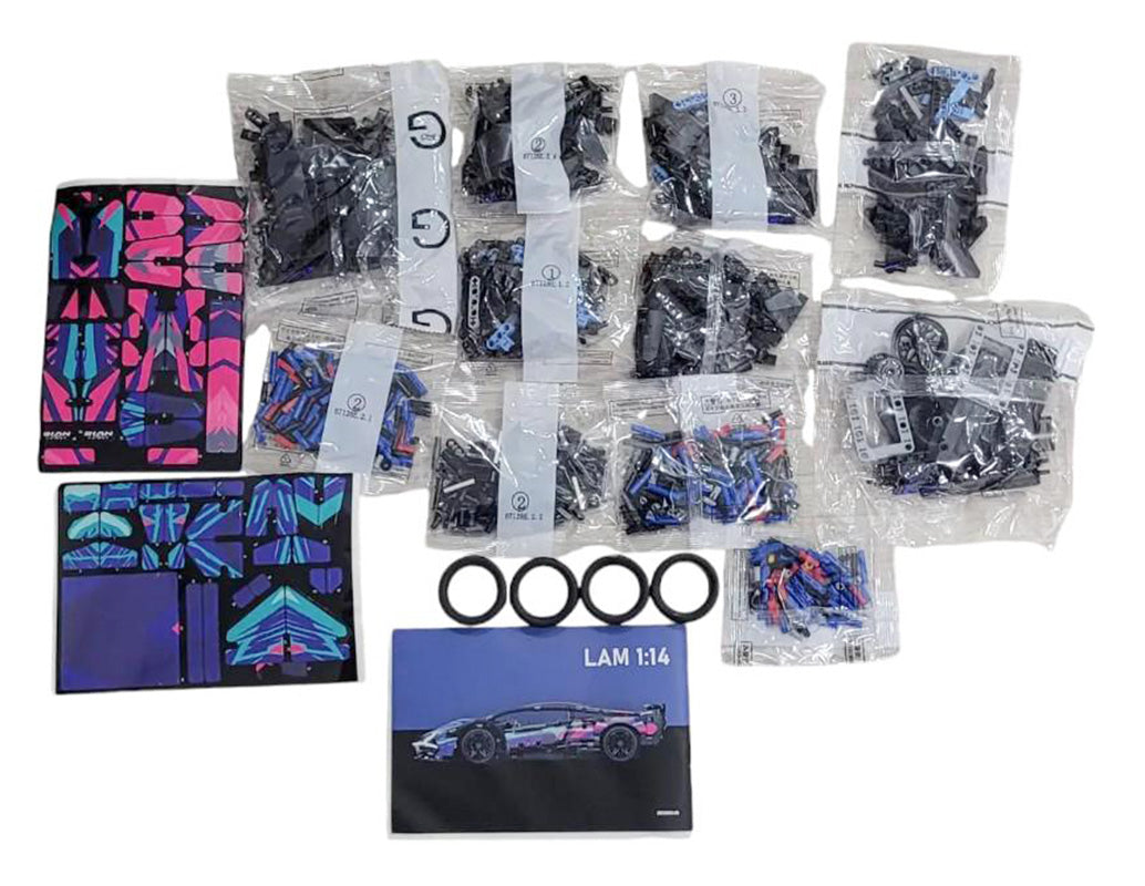 Sporta automašīnas konstruktors 1280 gab. (1:14)