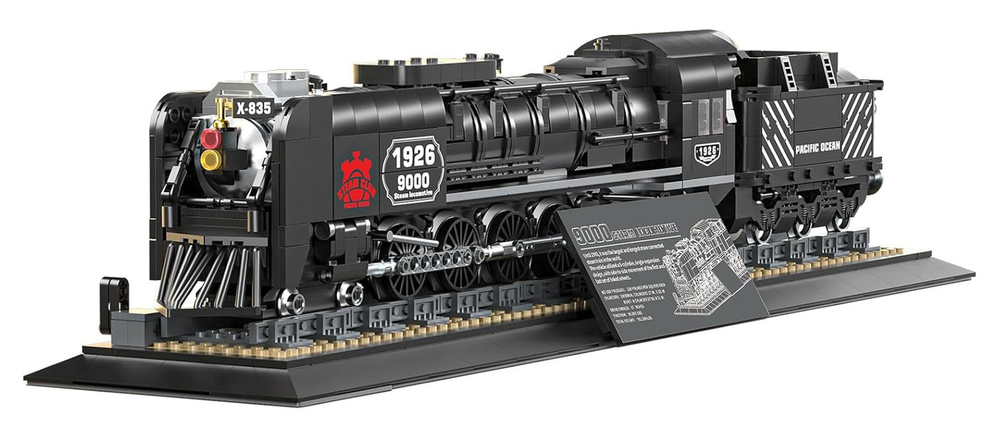 Retro tvaika lokomotīves klucīšu komplekts – 1546 detaļas (14+)