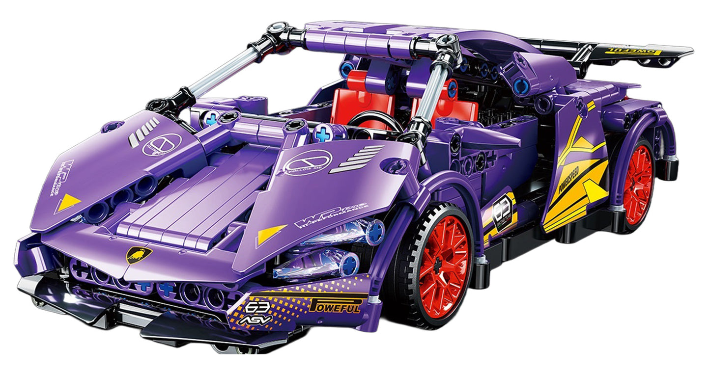 Violets sporta auto klucīšu komplekts 470 gab.