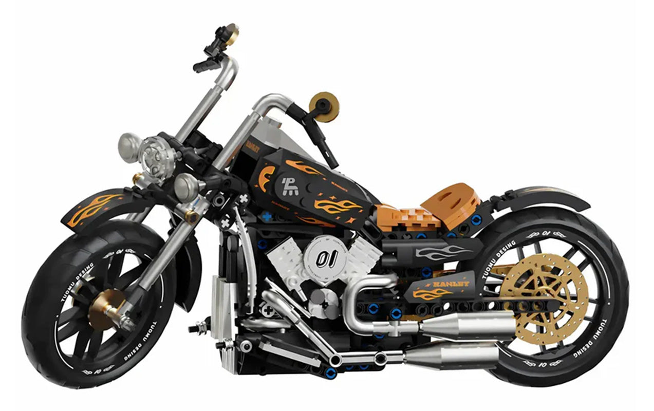 Motocikla klucīšu komplekts 455 gab. (melns ar oranžiem akcentiem), 8+