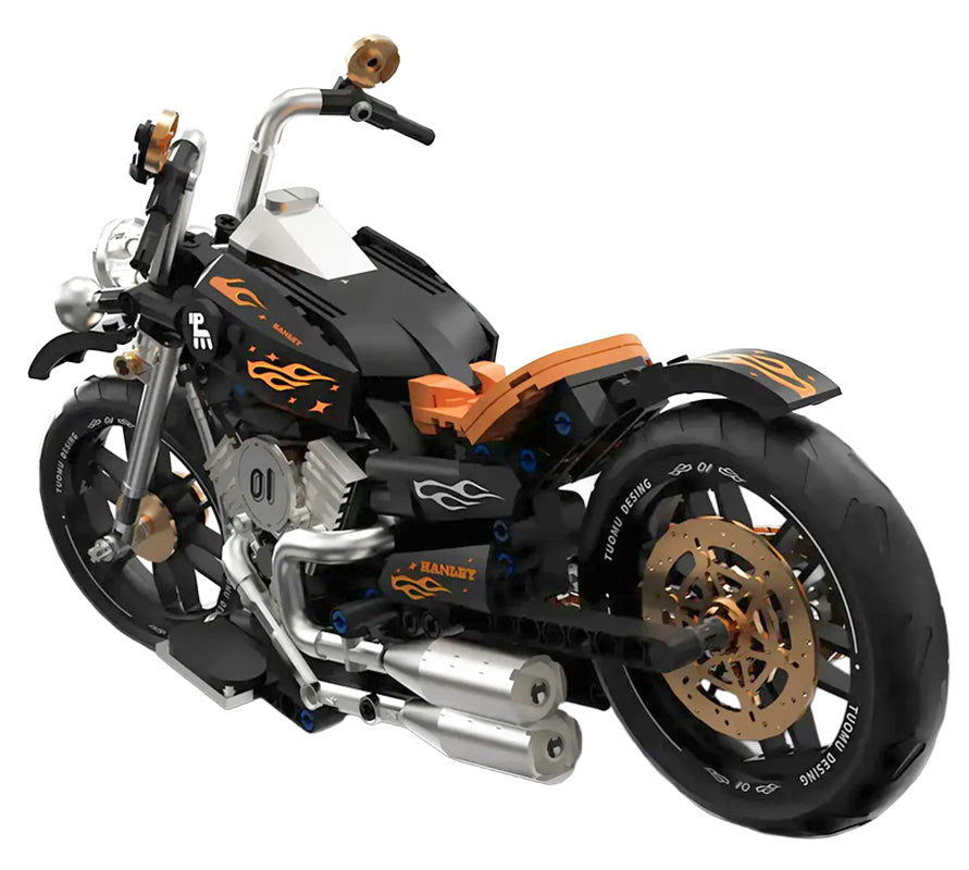 Motocikla klucīšu komplekts 455 gab. (melns ar oranžiem akcentiem), 8+