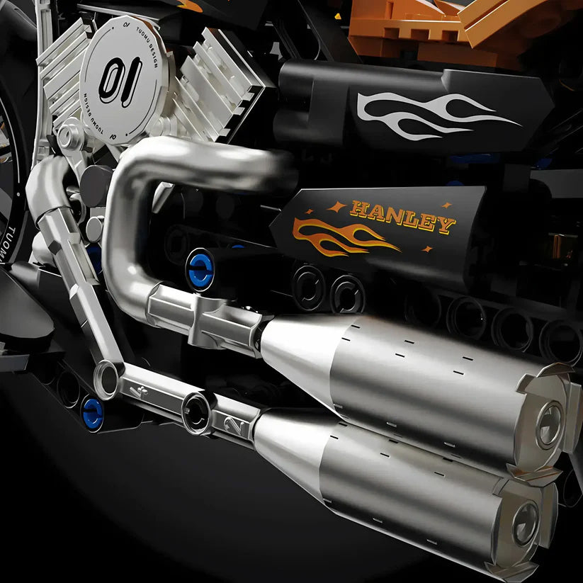 Motocikla klucīšu komplekts 455 gab. (melns ar oranžiem akcentiem), 8+