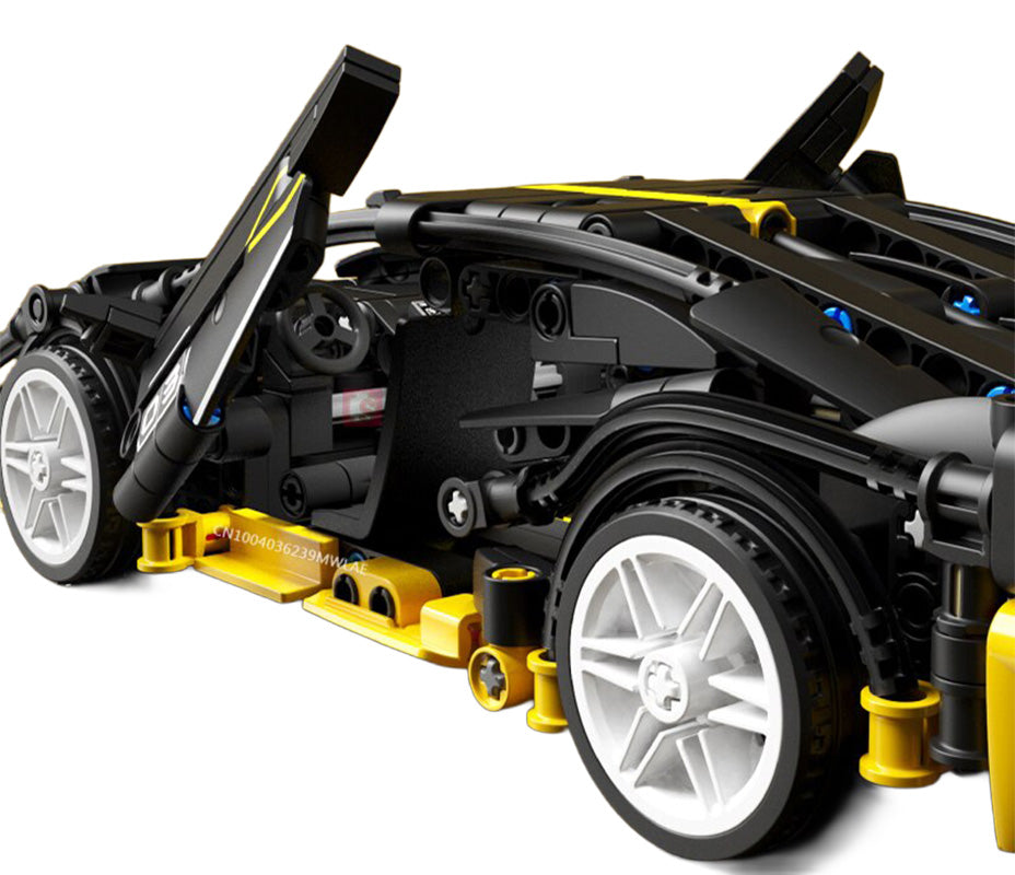 Sporta automašīnu klucīšu komplekts, melns – 589 gab.