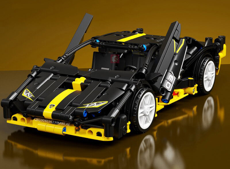 Sporta automašīnu klucīšu komplekts, melns – 589 gab.