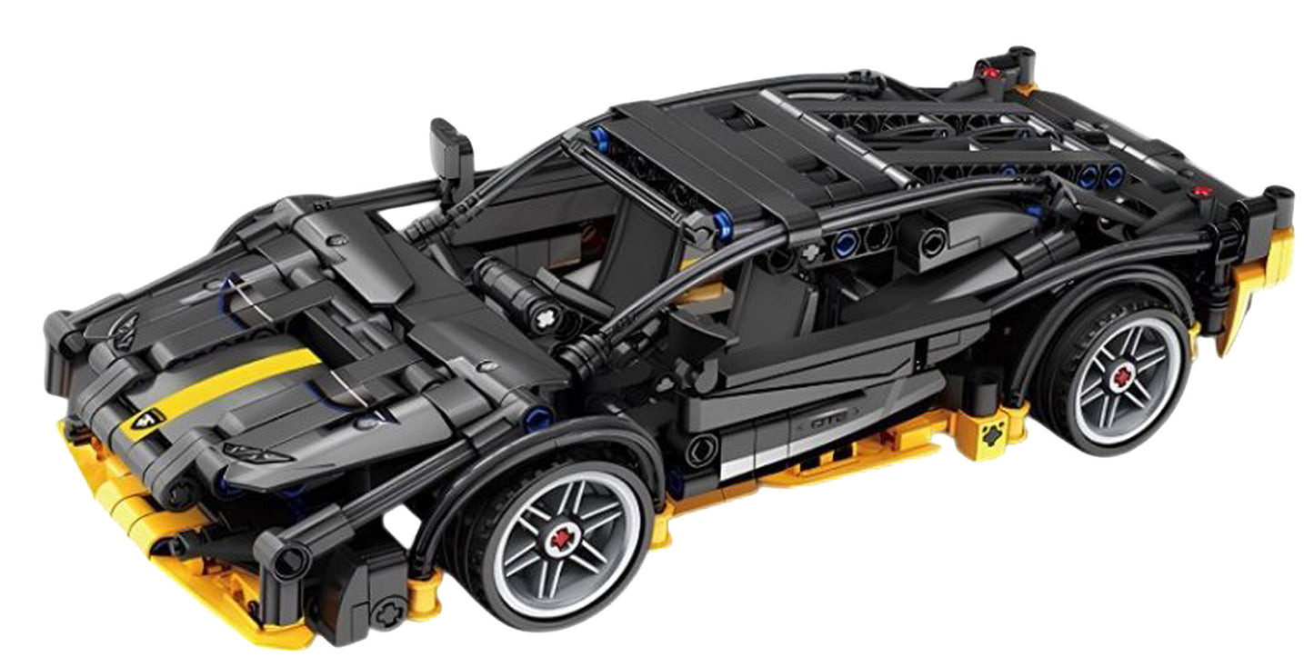 Sporta automašīnu klucīšu komplekts, melns – 589 gab.