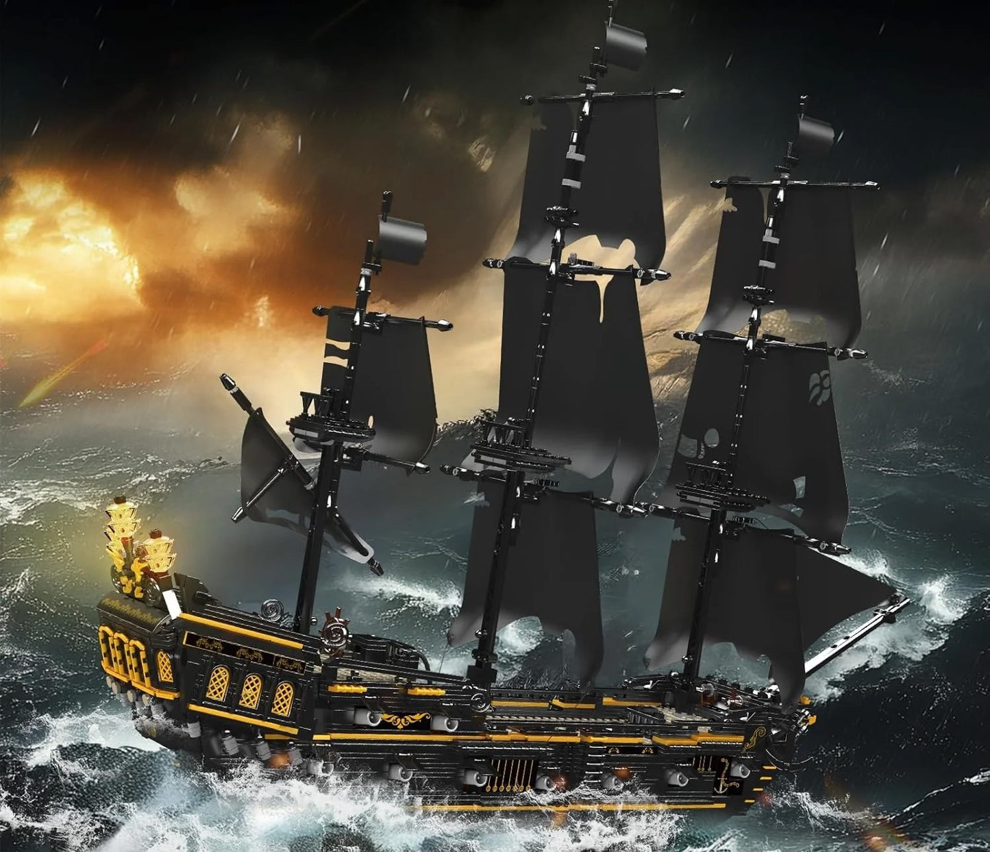 Mold King “Black Pearl” pirātu kuģa klucīšu komplekts 3180 gab., 14+