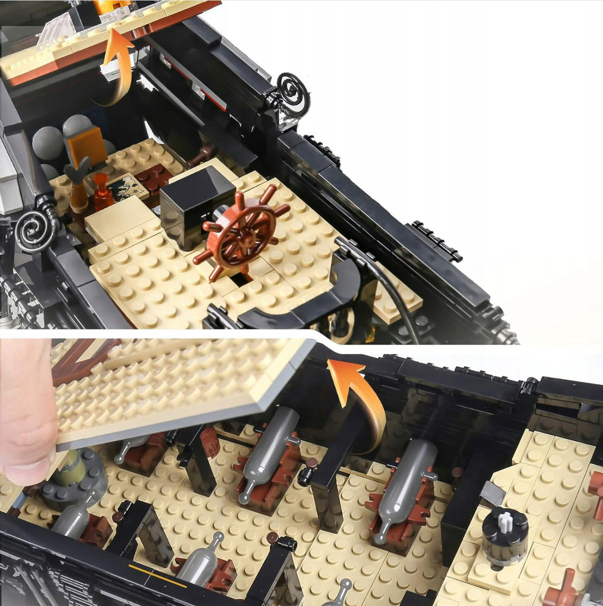 Mold King “Black Pearl” pirātu kuģa klucīšu komplekts 3180 gab., 14+