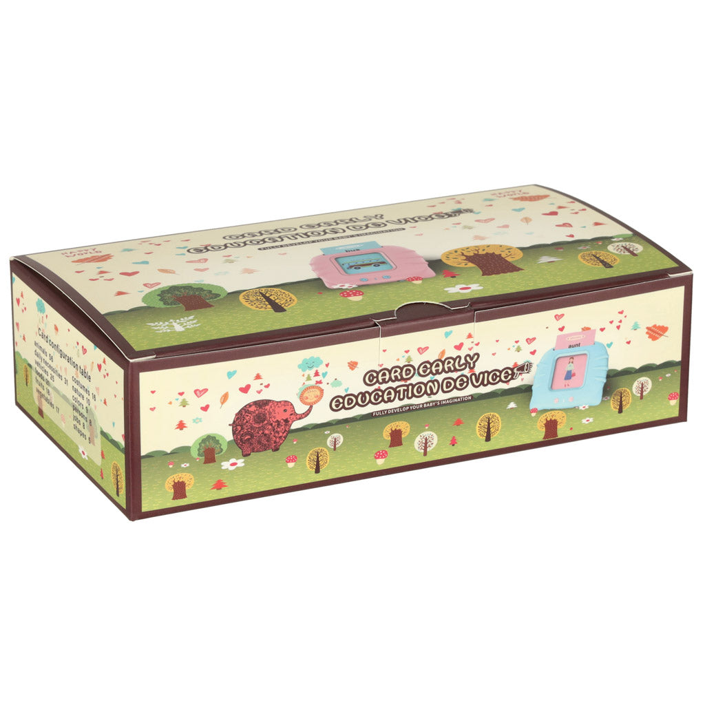 Interaktīvs kartīšu lasītājs bērniem – angļu valodas apguvei (100 divpusējas kartītes)Rozā/zils