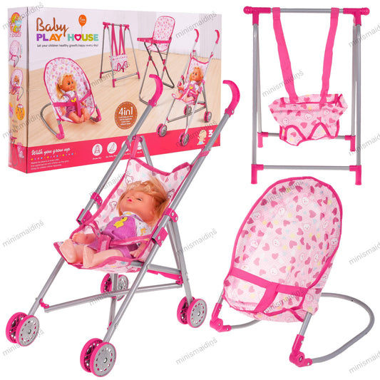 Baby Play House 3 in 1 komplekts ar lelli