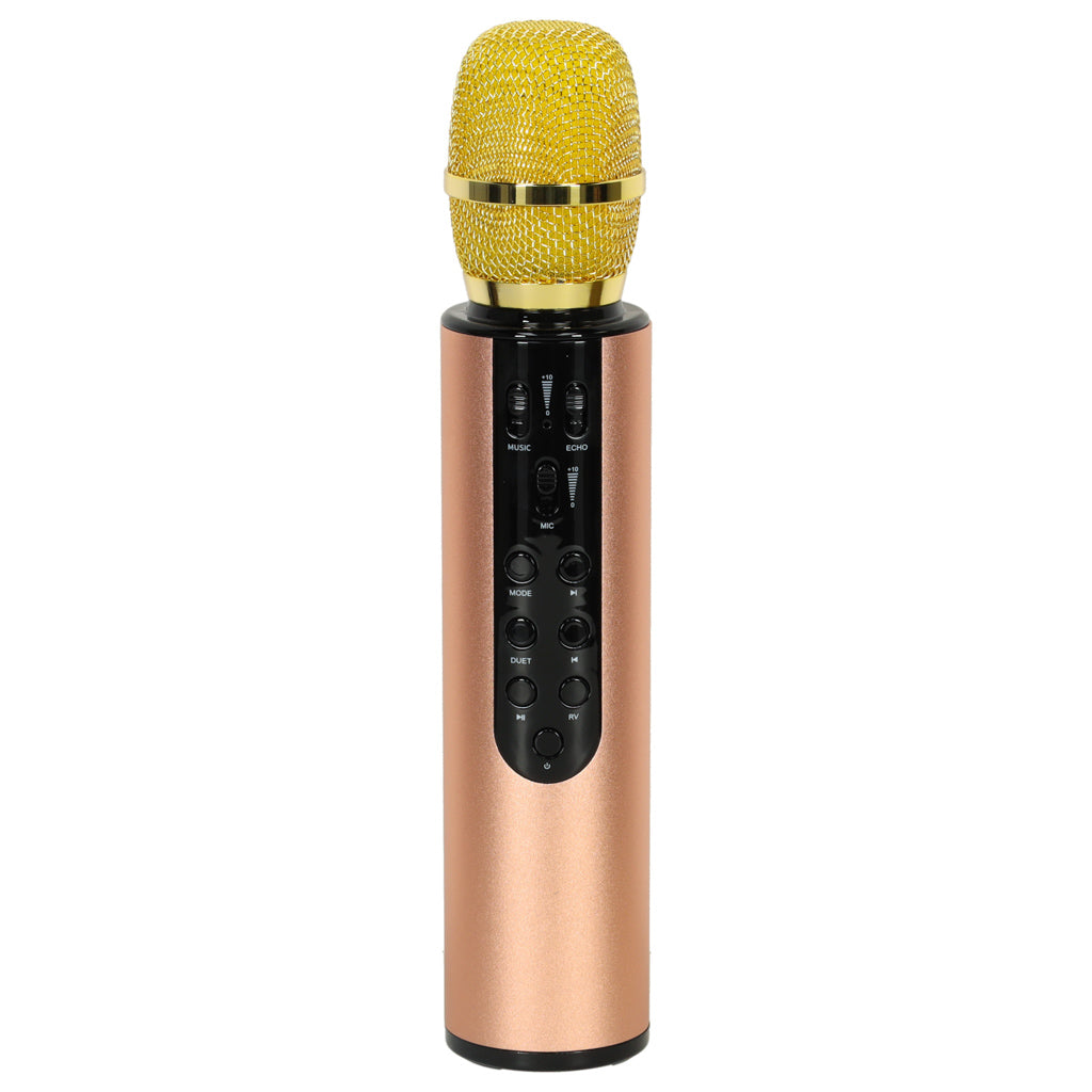 BEZVADU KARAOKE MIKROFONS K3 AR BLUETOOTH – ZELTA KRĀSA