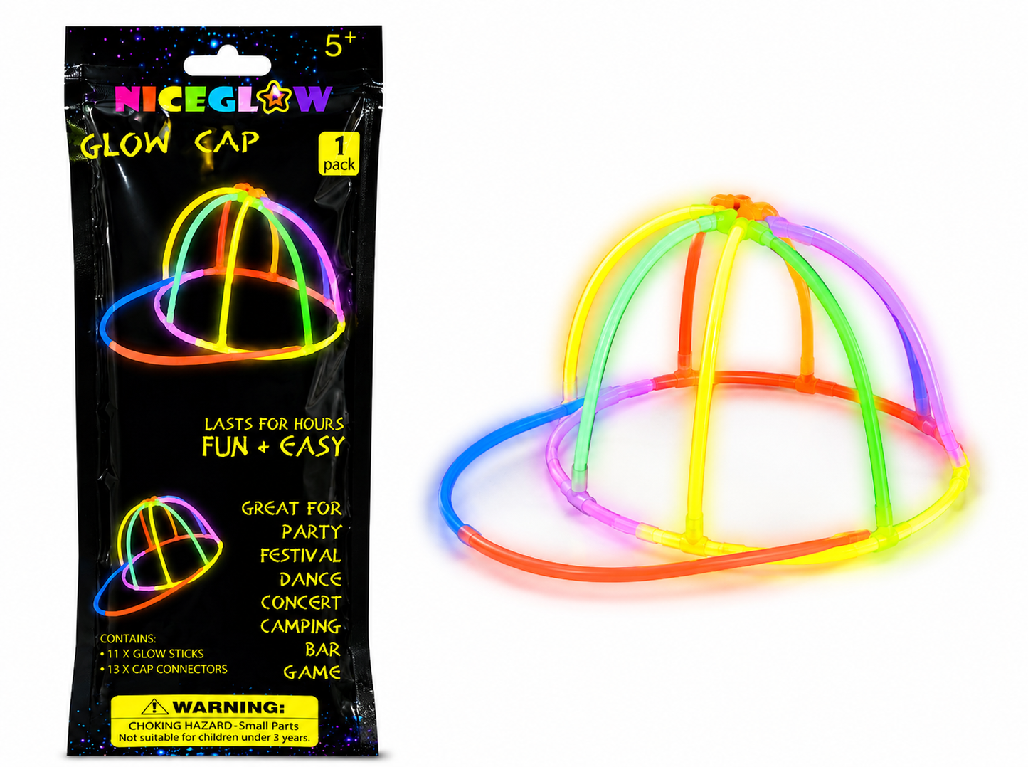 Tumsā spīdoša cepure bērniem (Glow Cap)