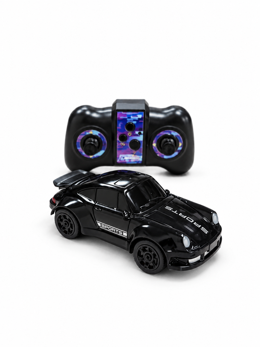 Mini RC Drift auto SPORT 1:64 4WD ar APP un 2.4 GHz vadību, melns