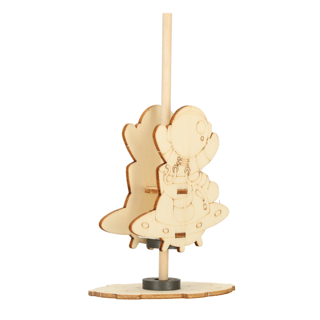 STEAM zinātnes eksperiments ar magnētiem 4in1 – koka DIY komplekts (8+)