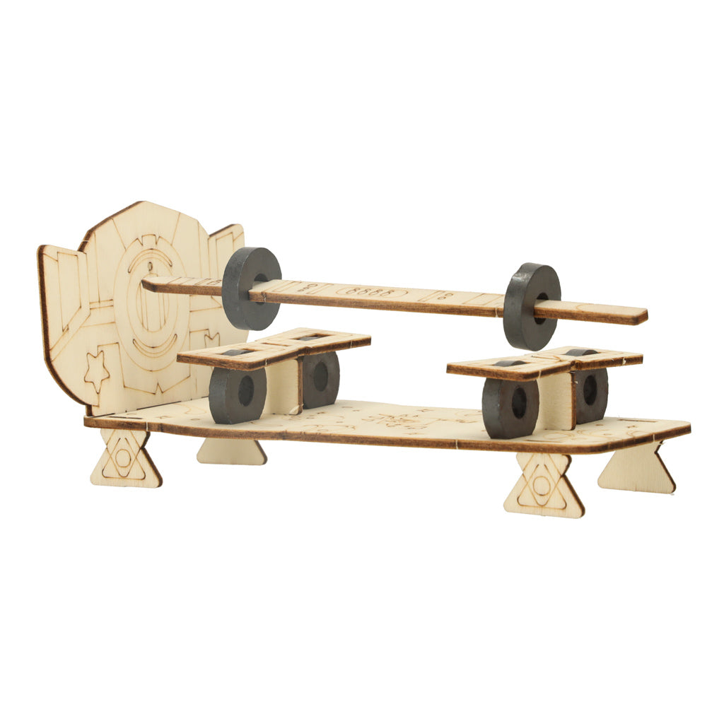 STEAM zinātnes eksperiments ar magnētiem 4in1 – koka DIY komplekts (8+)