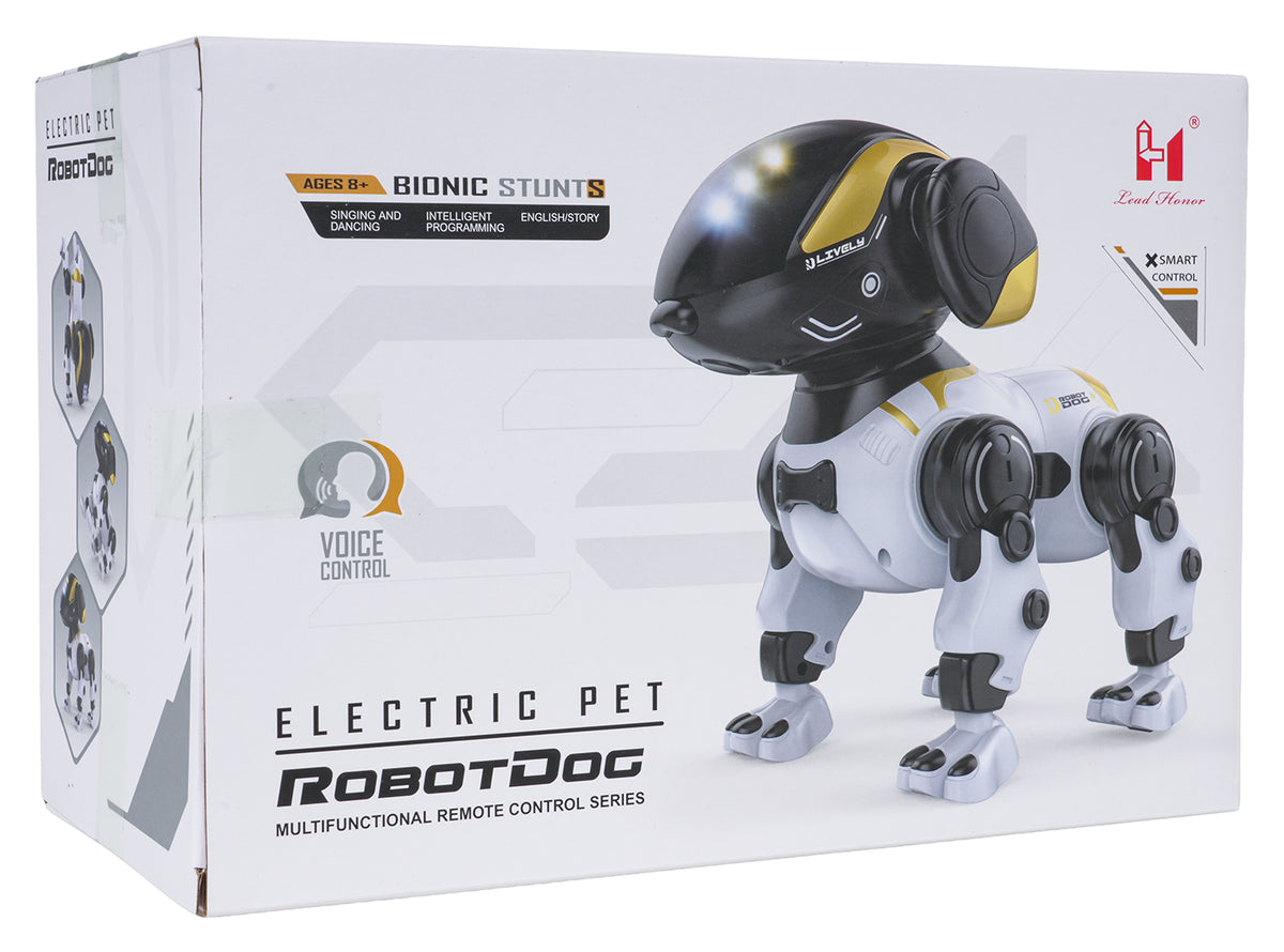 Interaktīvs robots suns ar tālvadību, balss vadību, dejām un programmēšanu, 8+