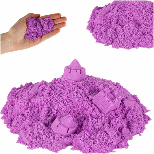 Violetas kinētiskās smiltis bērniem 1 kg – veidojamas un nelīp pie rokām”