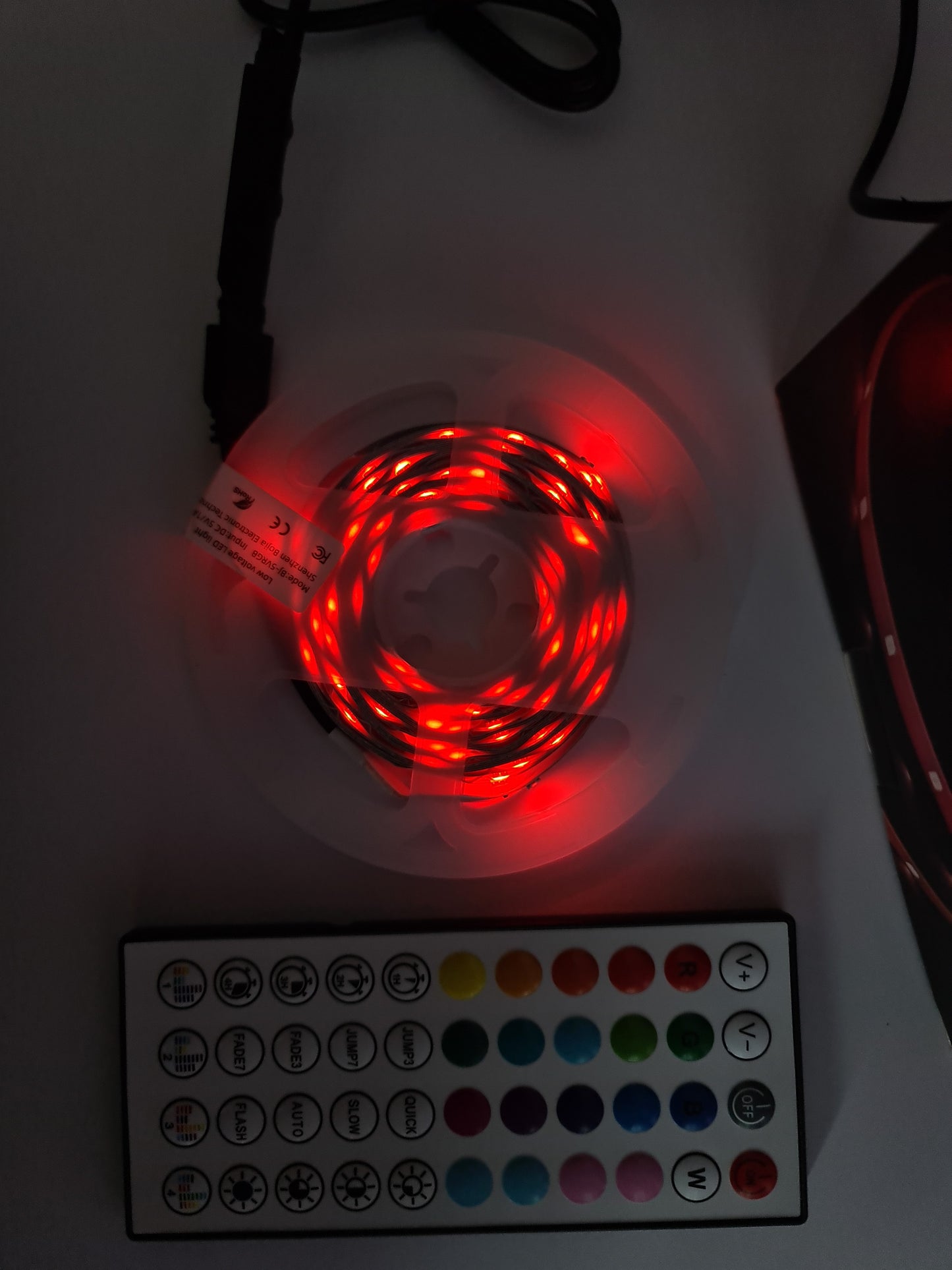 LED lente 5 m RGB, ar tālvadības pulti, USB