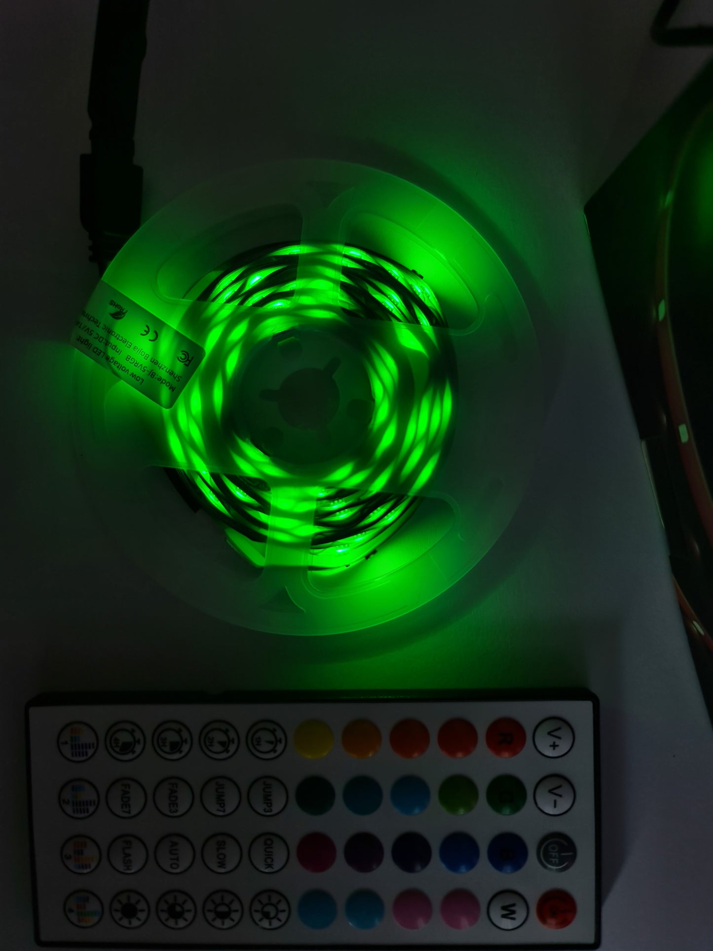 LED lente 5 m RGB, ar tālvadības pulti, USB