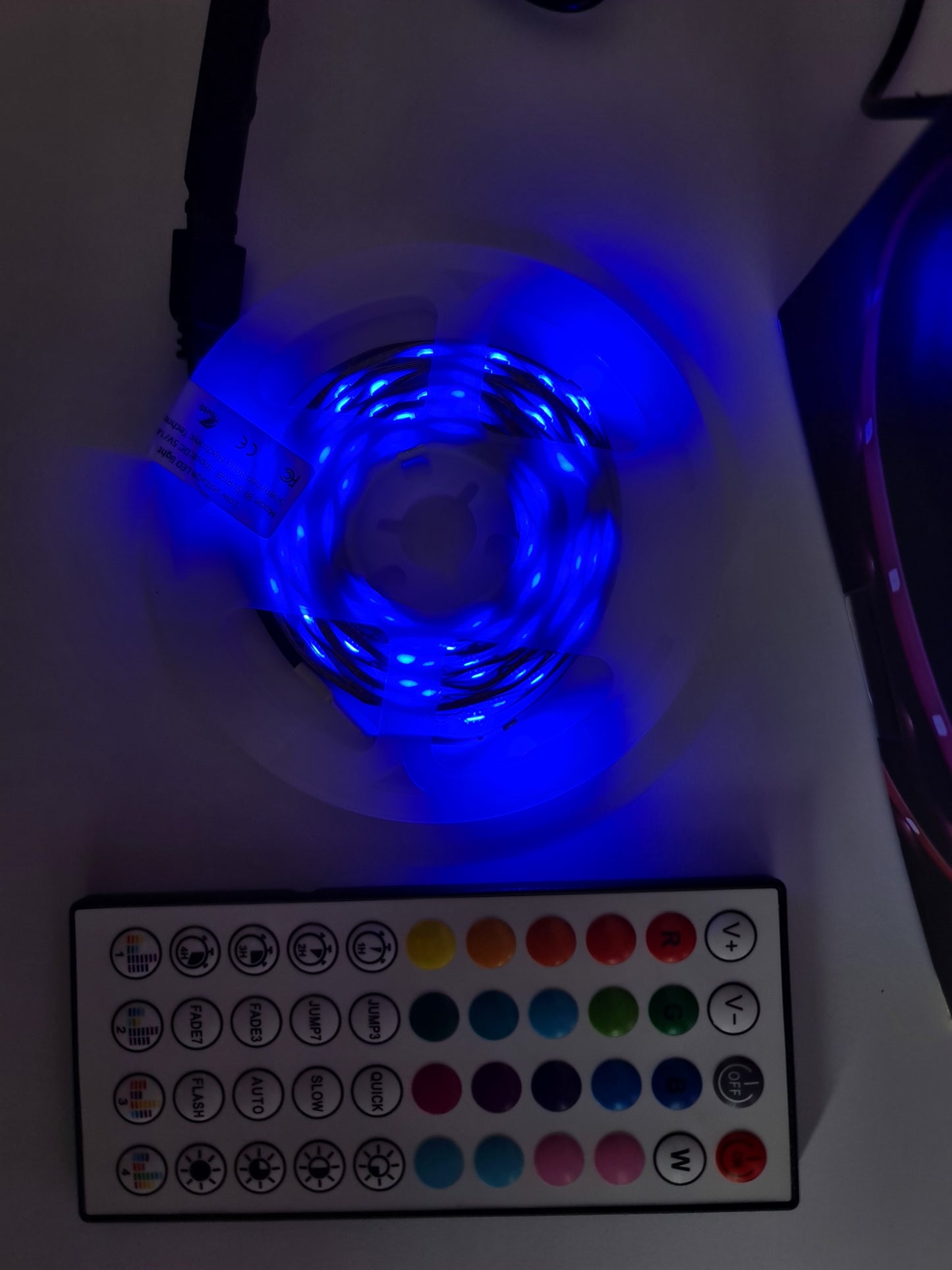 LED lente 5 m RGB, ar tālvadības pulti, USB