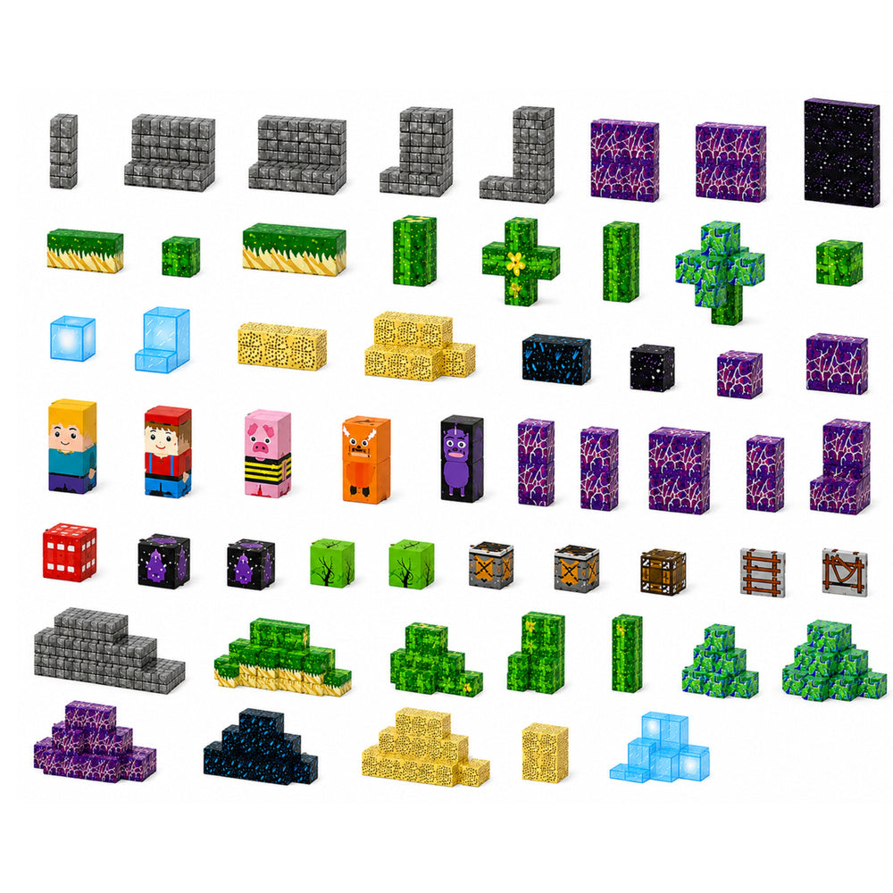 magnetisko-pikselu-kubu-bloku-dazadie-elementi-teli-un-buvesanas-detalas-100-elementu-komplekts