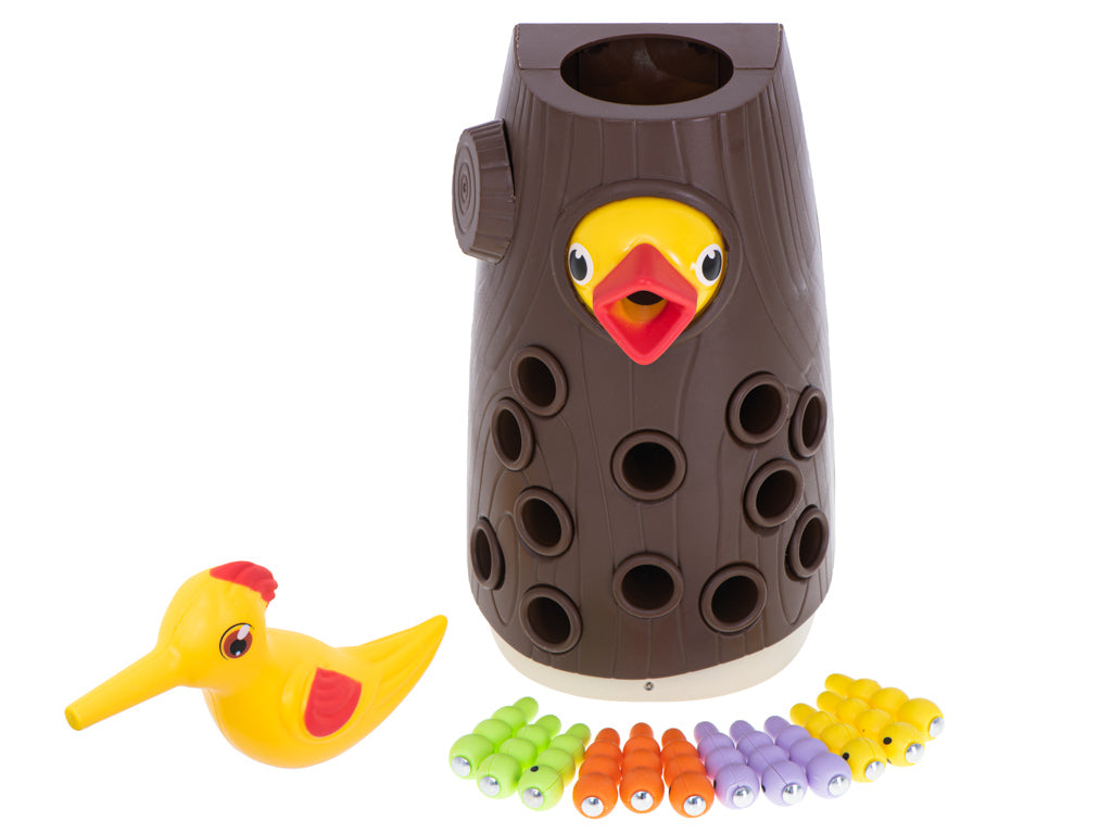 Magnētiskā arkādes spēle “Pabaro putniņu – izvelc tārpiņus”, 3+