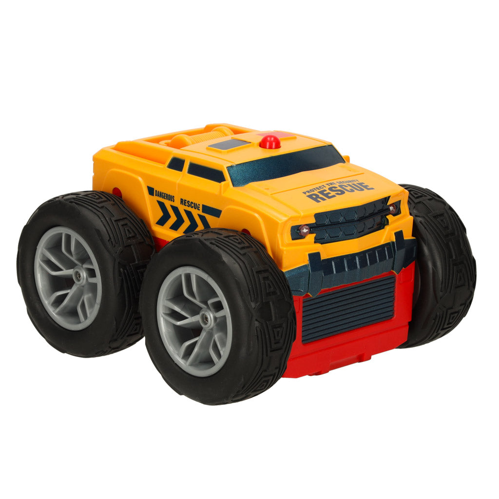 Revolt divpusēja RC triku automašīna 2-in-1 – ugunsdzēsēju un glābšanas auto