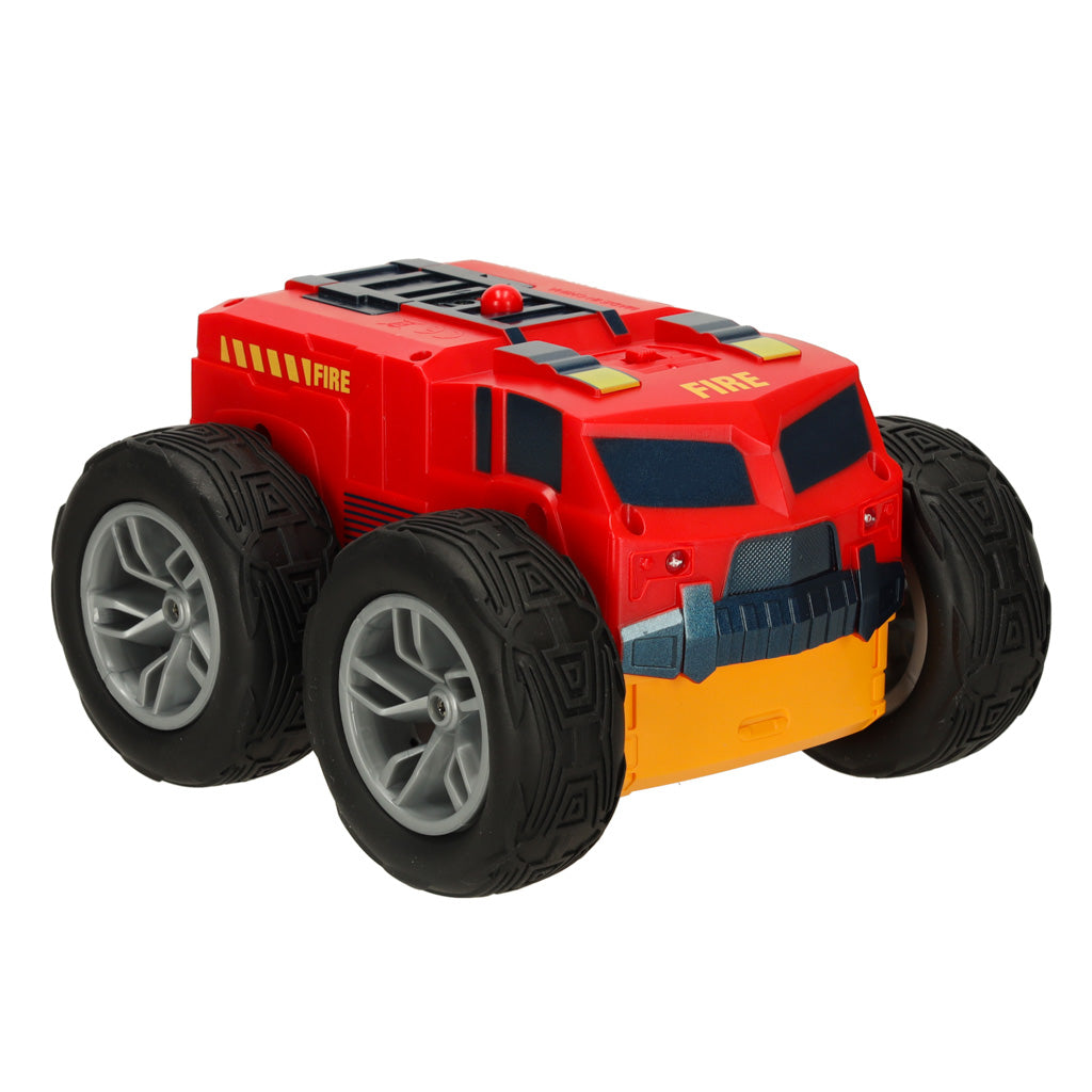 Revolt divpusēja RC triku automašīna 2-in-1 – ugunsdzēsēju un glābšanas auto