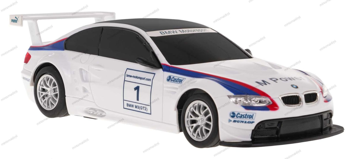 R/C 1:24 BMW M3 baltā krāsā, ar tālvadības pulti 2,4 GHz, RASTAR