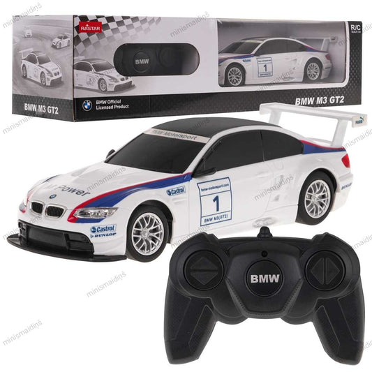 R/C 1:24 BMW M3 baltā krāsā, ar tālvadības pulti 2,4 GHz, RASTAR