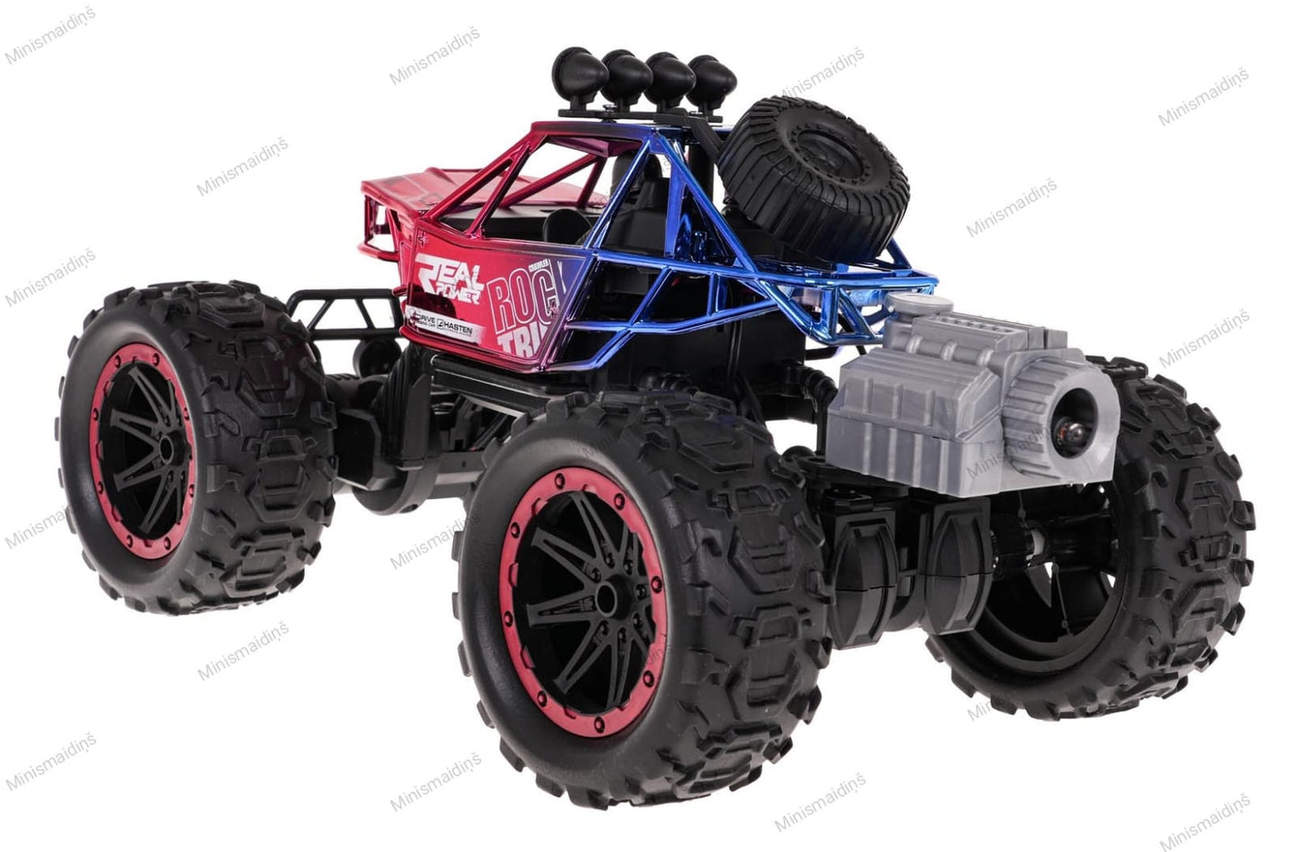 REAL ROCK CRAWLER Visurgājējs ar 2,4 GHz tālvadības pulti un dūmu funkciju R/C , sarkans