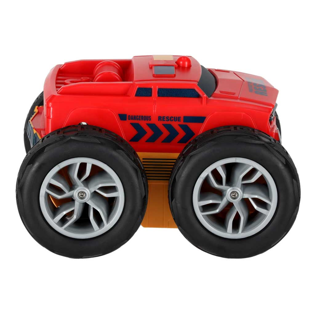Revolt divpusēja RC triku automašīna 2-in-1 – ugunsdzēsēju un glābšanas auto