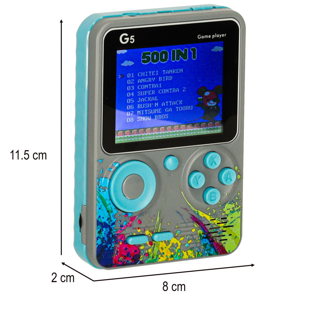 Mini spēļu konsole G5 ar 500 spēlēm (3” LCD), 6+