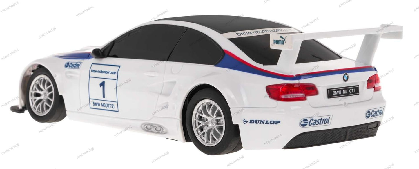 R/C 1:24 BMW M3 baltā krāsā, ar tālvadības pulti 2,4 GHz, RASTAR