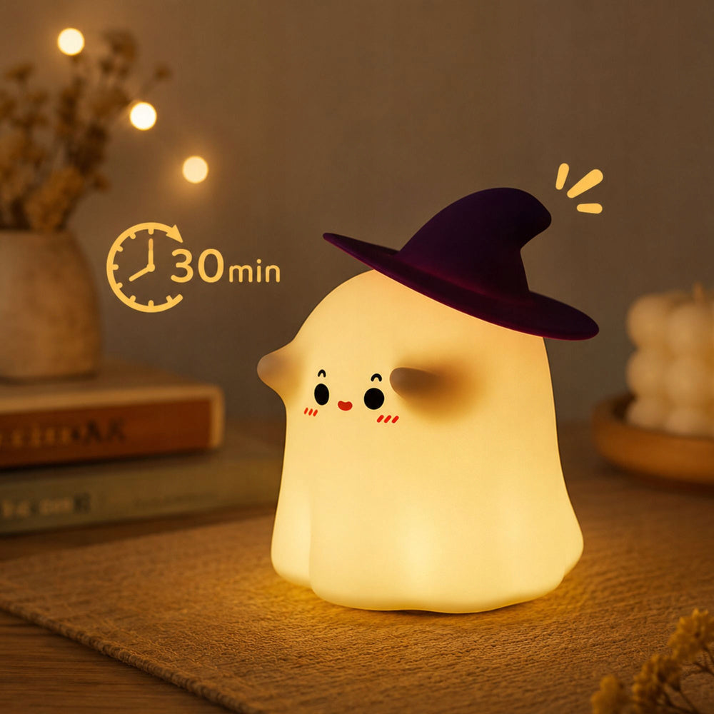 Silikona spoka LED RGB naktslampiņa bērniem ar 30 minūšu taimeri un pieskārienu vadību