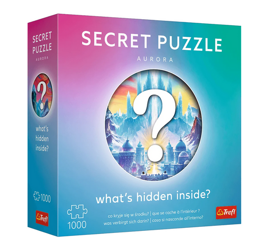Trefl Secret Puzzle Aurora slepenā puzle 1000 gabalu iepakojums