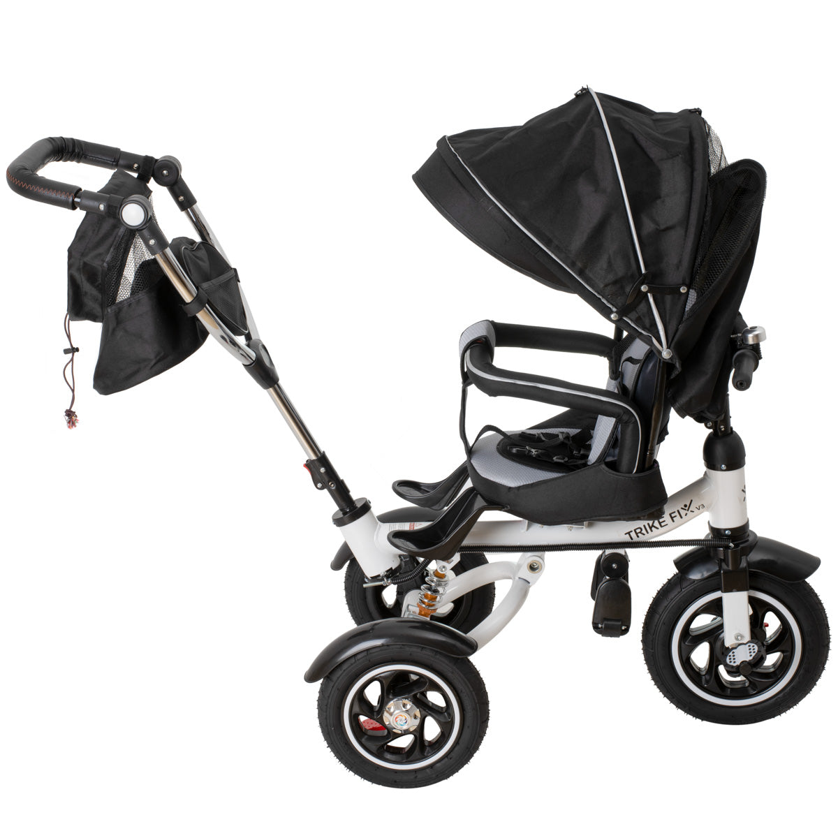 Bērnu trīsritenis TRIKE FIX V3 360°  1–6 gadi  Melns
