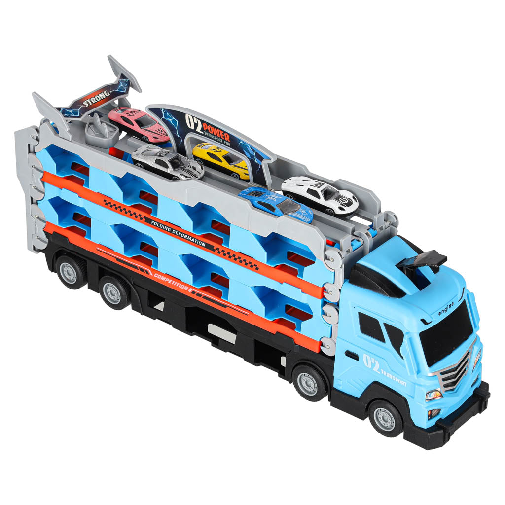 Auto pārvadātājs–trase ar mašīnām (210 cm, 8 auto)