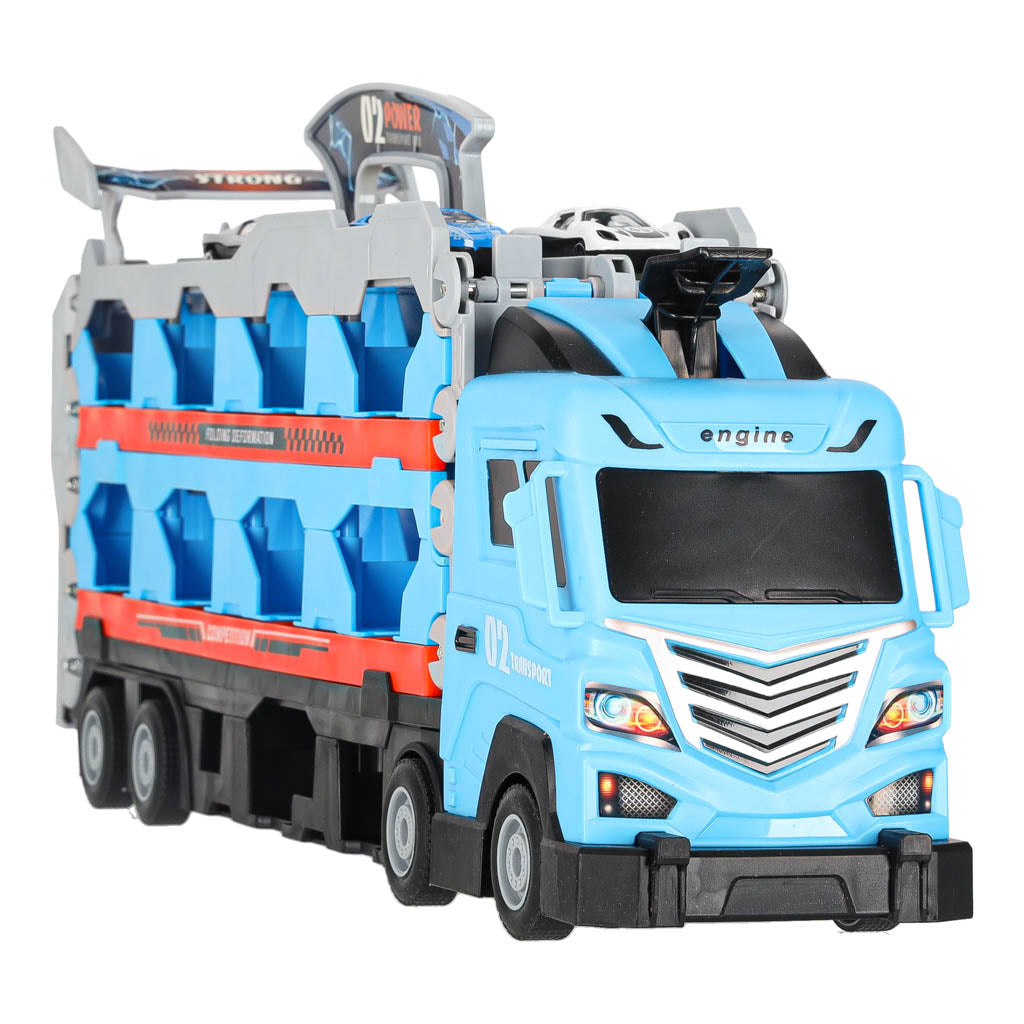 Auto pārvadātājs–trase ar mašīnām (210 cm, 8 auto)