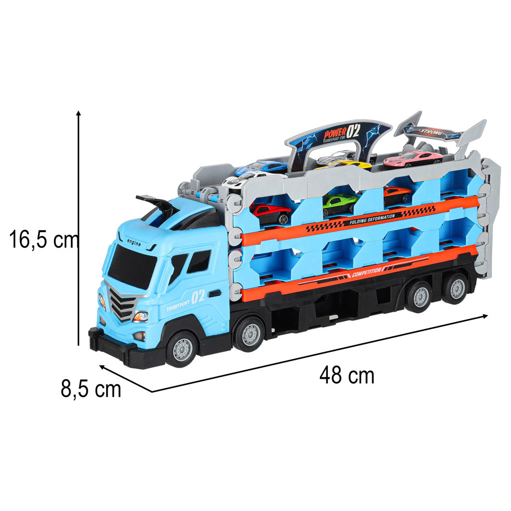 Auto pārvadātājs–trase ar mašīnām (210 cm, 8 auto)