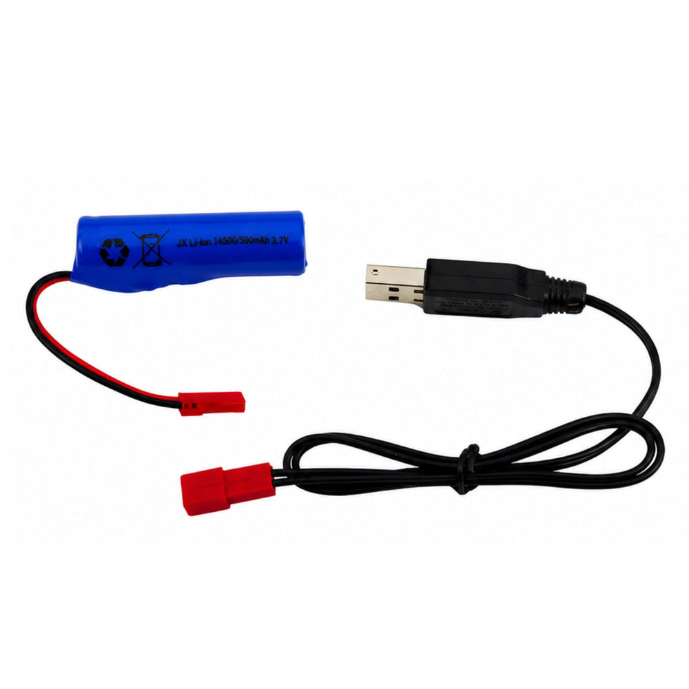 Akumulators un USB uzlādes kabelis HUINA Scania 1:18 zemās platformas piekabei