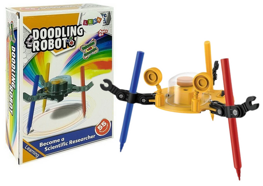 Pašdarināms apļu zīmēšanas robots DIY komplekts bērniem no 8 gadiem ar flomāsteru turētājiem un 55 detaļām