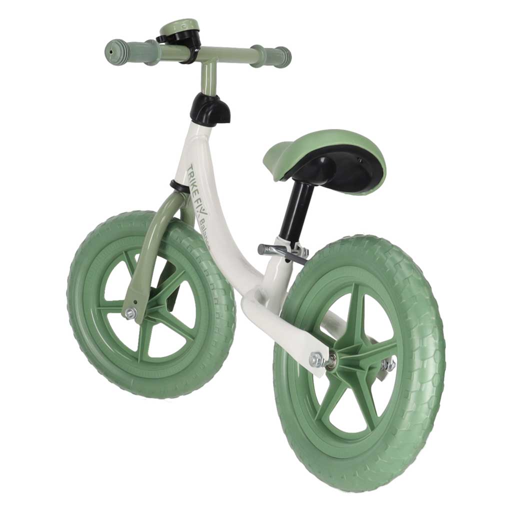 Zaļš balansa velosipēds bērniem ar vieglu rāmi un platiem EVA riteņiem