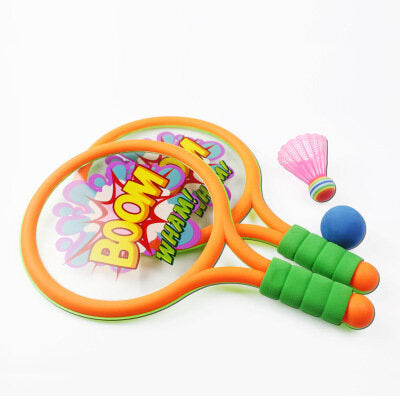 Bērnu badmintona raketes komplektā ar bumbiņu un volānu